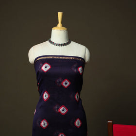 Chanderi silk shibori tie-dye 3pc unstitched dress material