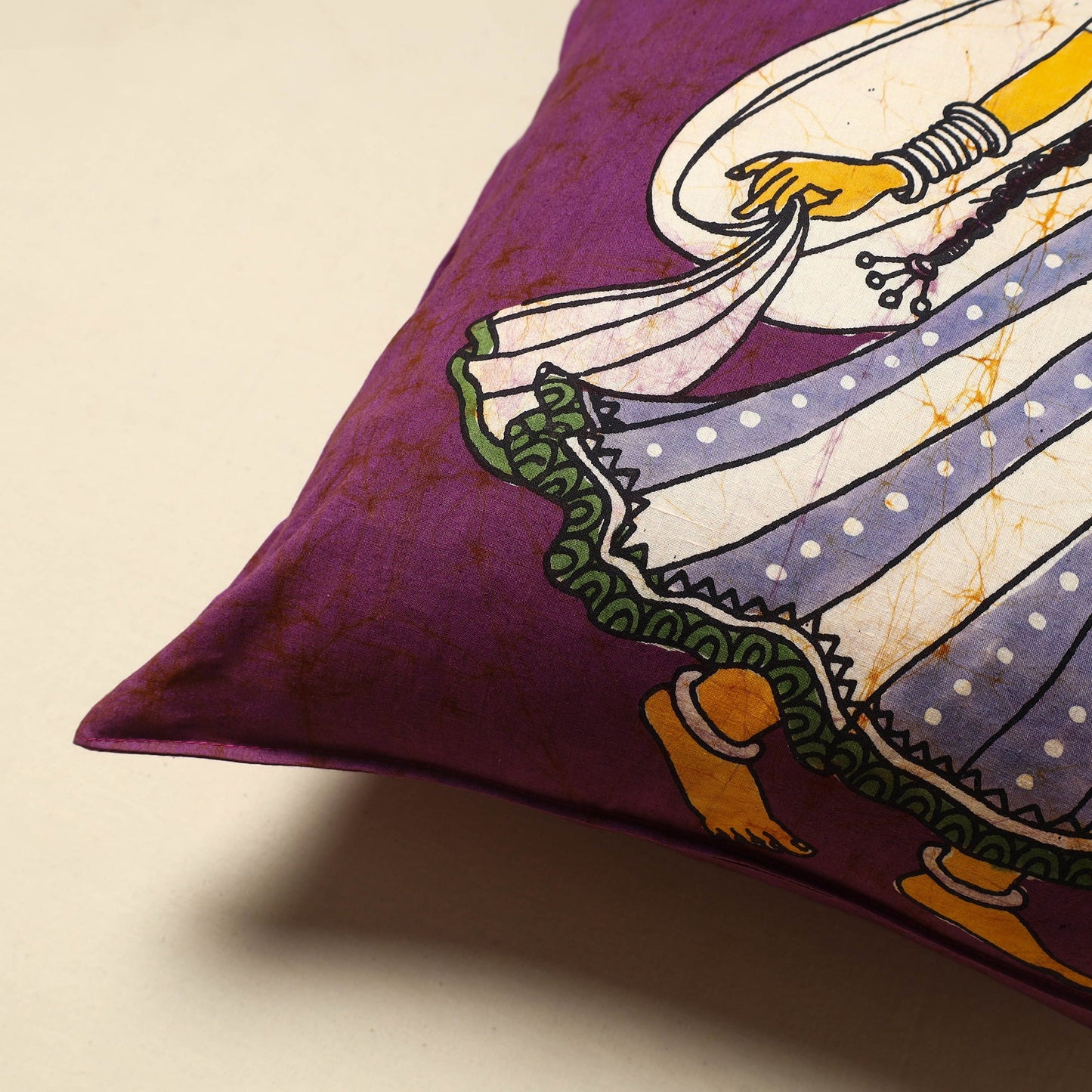 Purple - cotton hand batik cushion cover (18 x 18 in) 13