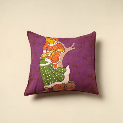 Purple - cotton hand batik cushion cover (18 x 18 in) 14