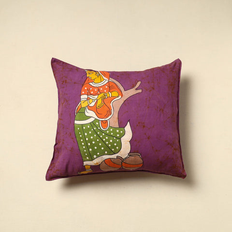 Purple - cotton hand batik cushion cover (18 x 18 in) 14