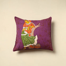 Purple - cotton hand batik cushion cover (18 x 18 in) 14