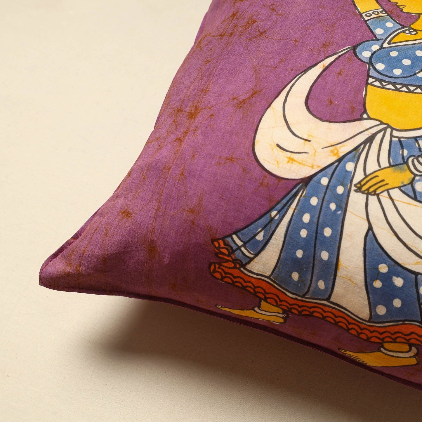 Purple - cotton hand batik cushion cover (18 x 18 in) 15