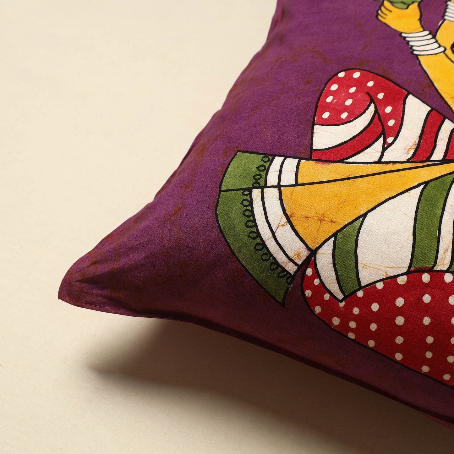 Purple - cotton hand batik cushion cover (18 x 18 in)