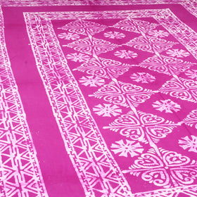 Buy Pink Hand Batik Print Bed Sheet Online at iTokri.com
