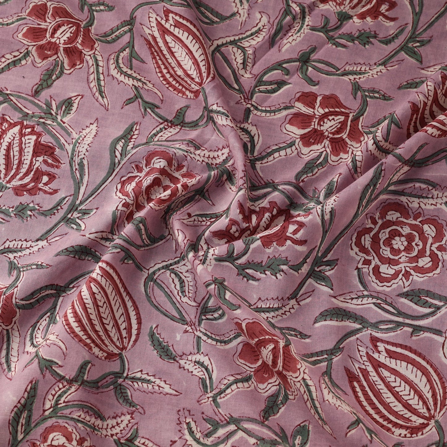 Cotton hand sanganeri fabric 05 - handcrafted
