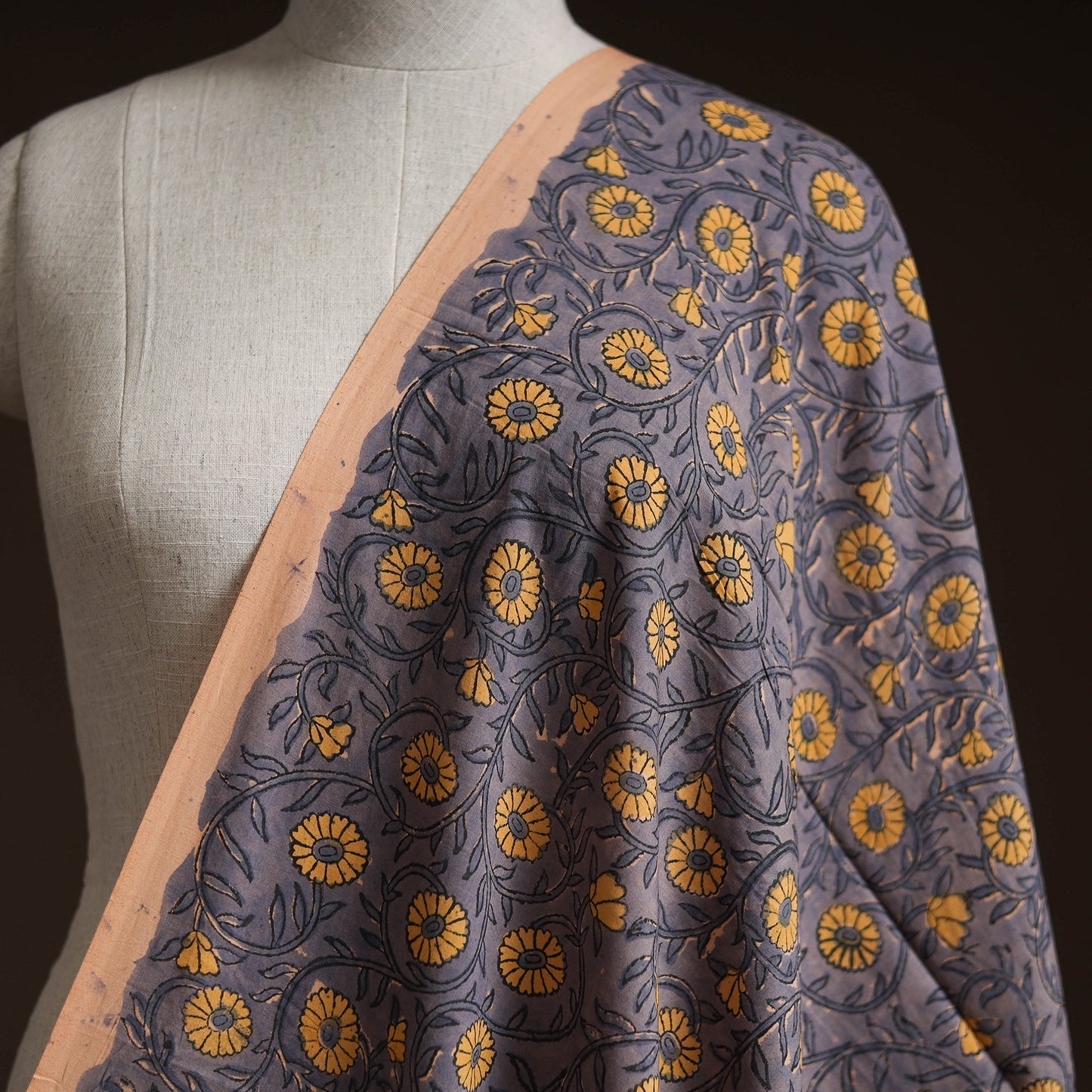 Cotton hand block sanganeri print fabric 09 - handcrafted