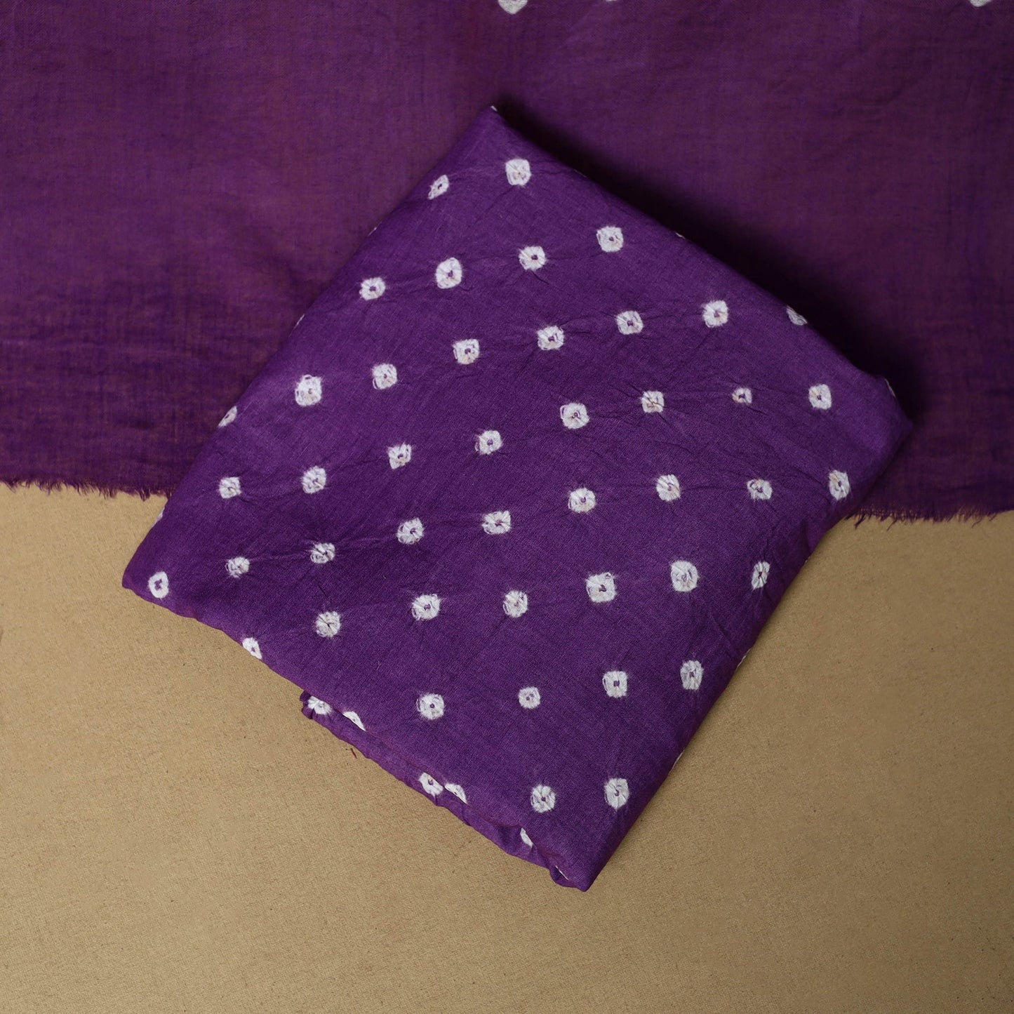 Pink - cotton hand kutch batik 3pc unstitched dress