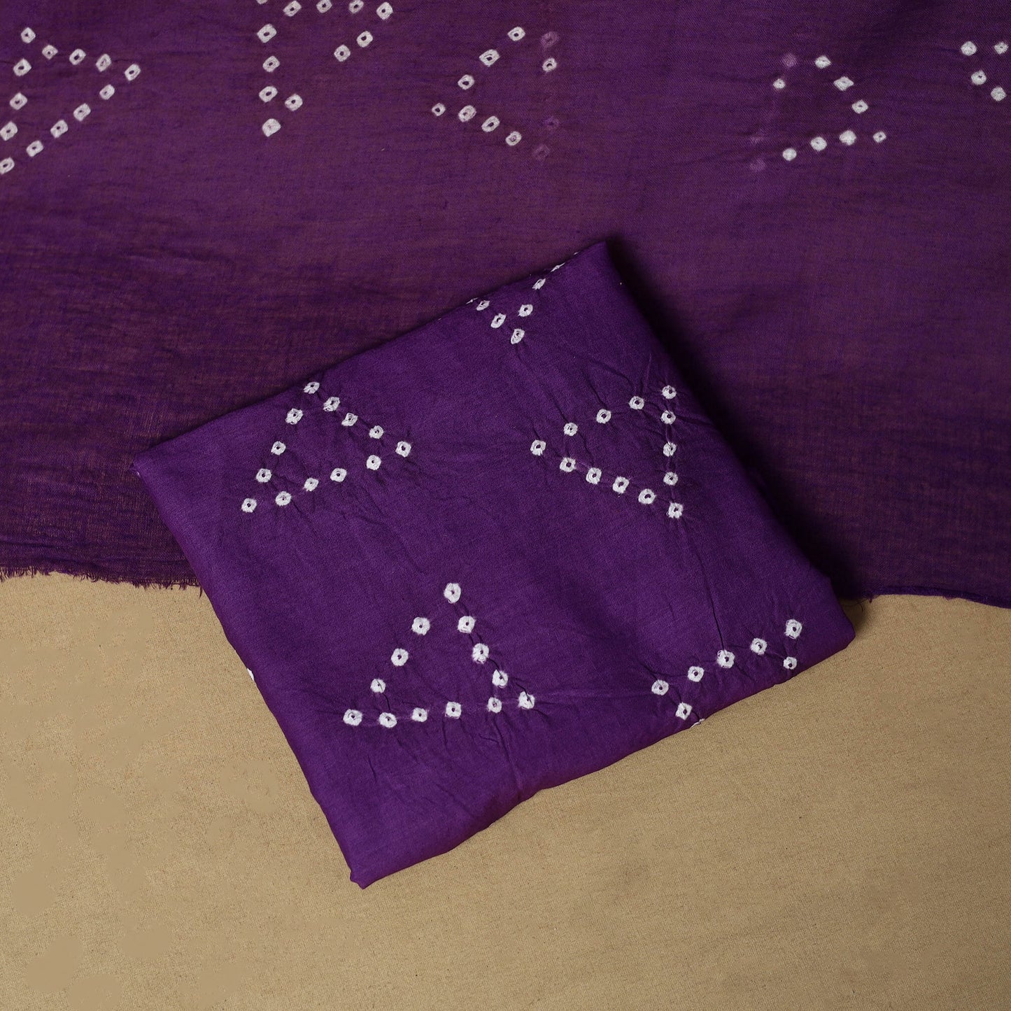 Pink - cotton hand kutch batik 3pc unstitched dress