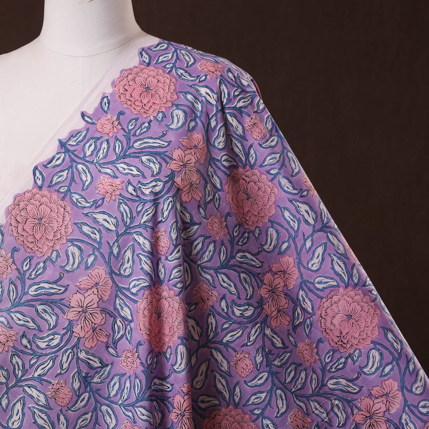 Cotton hand sanganeri fabric 11 - handcrafted