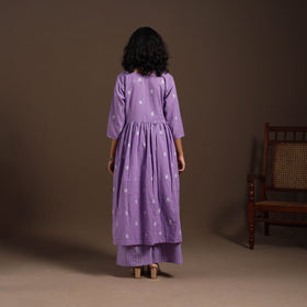 Purple - cotton jacquard kurta set (set of 2) 06