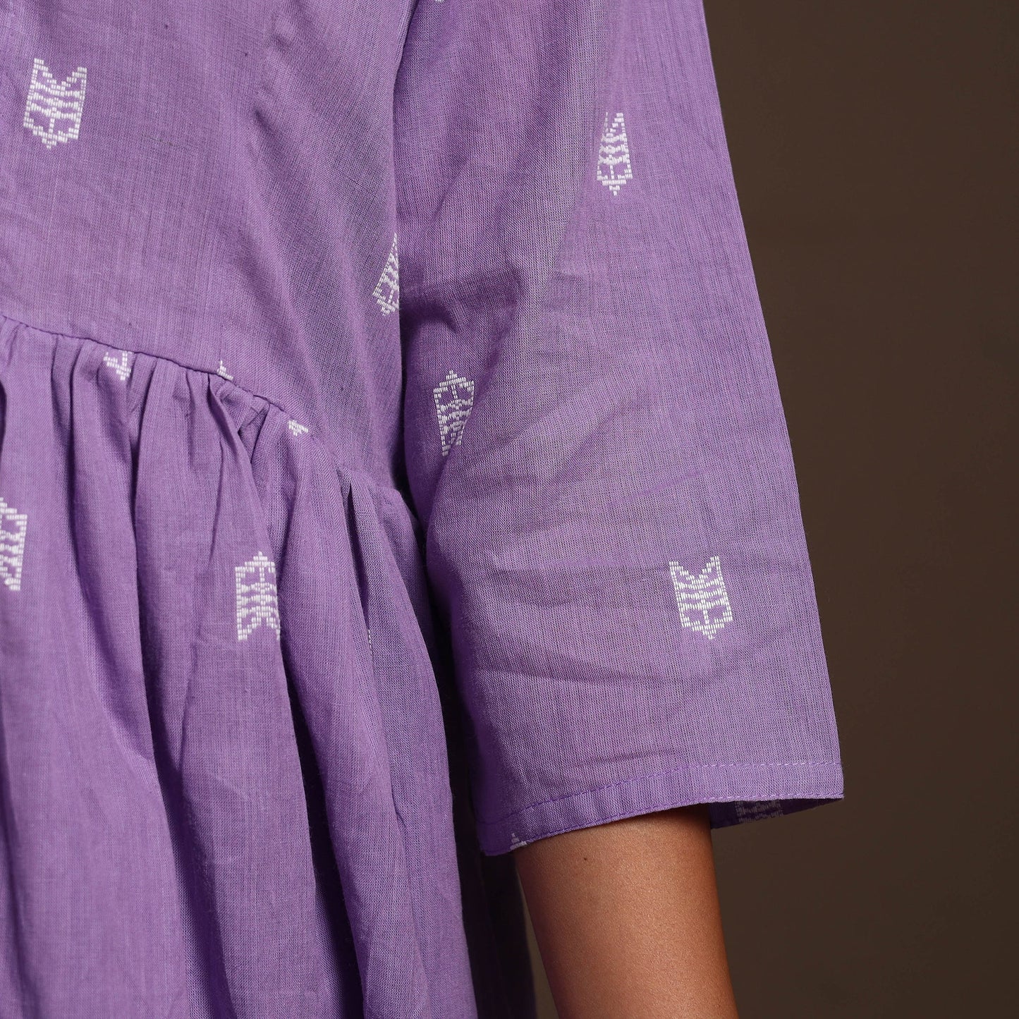 Purple - cotton jacquard kurta set (set of 2) 06