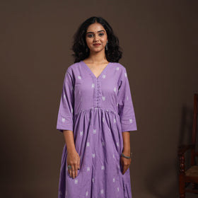 Purple - cotton jacquard kurta set (set of 2) 06