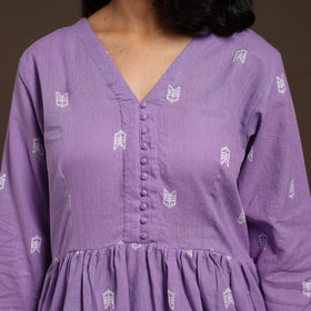 Purple - cotton jacquard kurta set (set of 2) 06