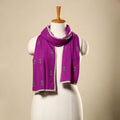  Purple Cotton Jacquard Stole