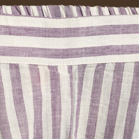 Purple - cotton jacquard weave palazzo 10 - handcrafted