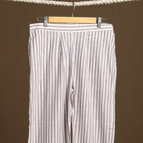 Purple - cotton jacquard weave palazzo 10 - handcrafted