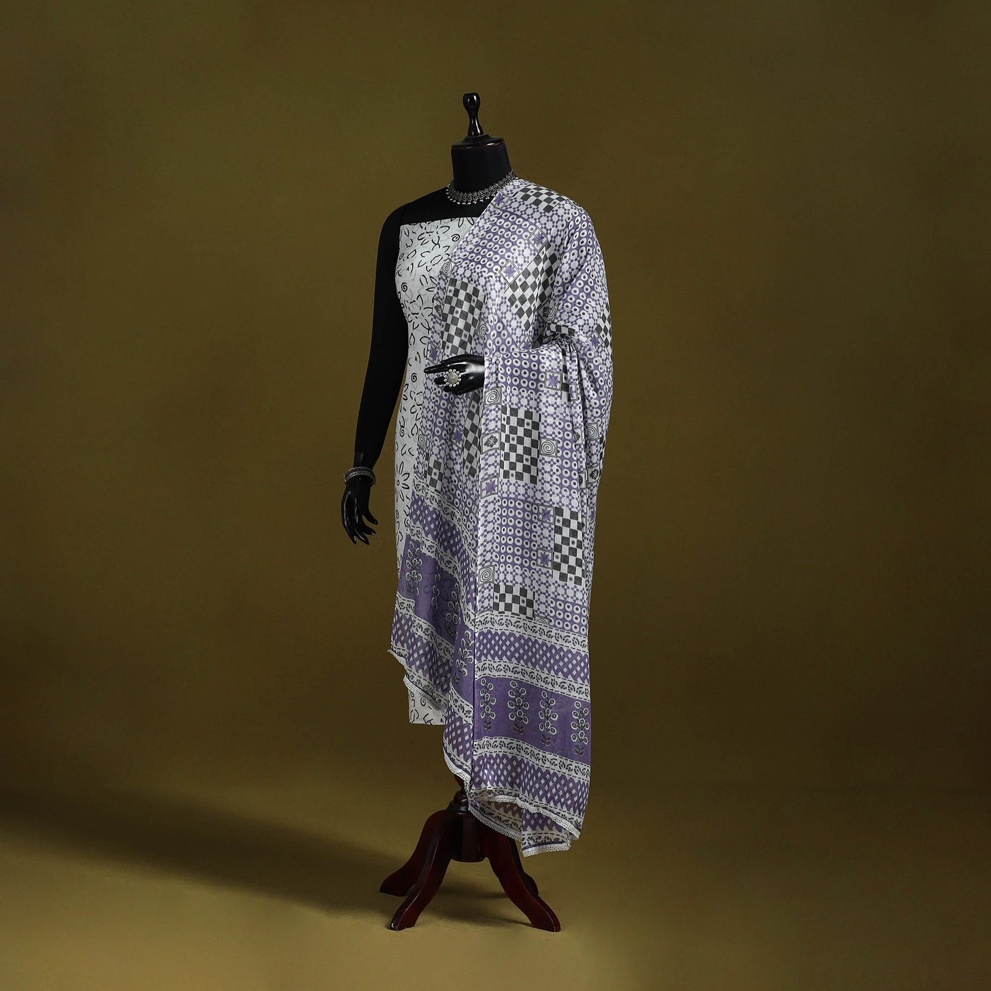 Cotton jaipur printed dupatta 46 - handcrafted