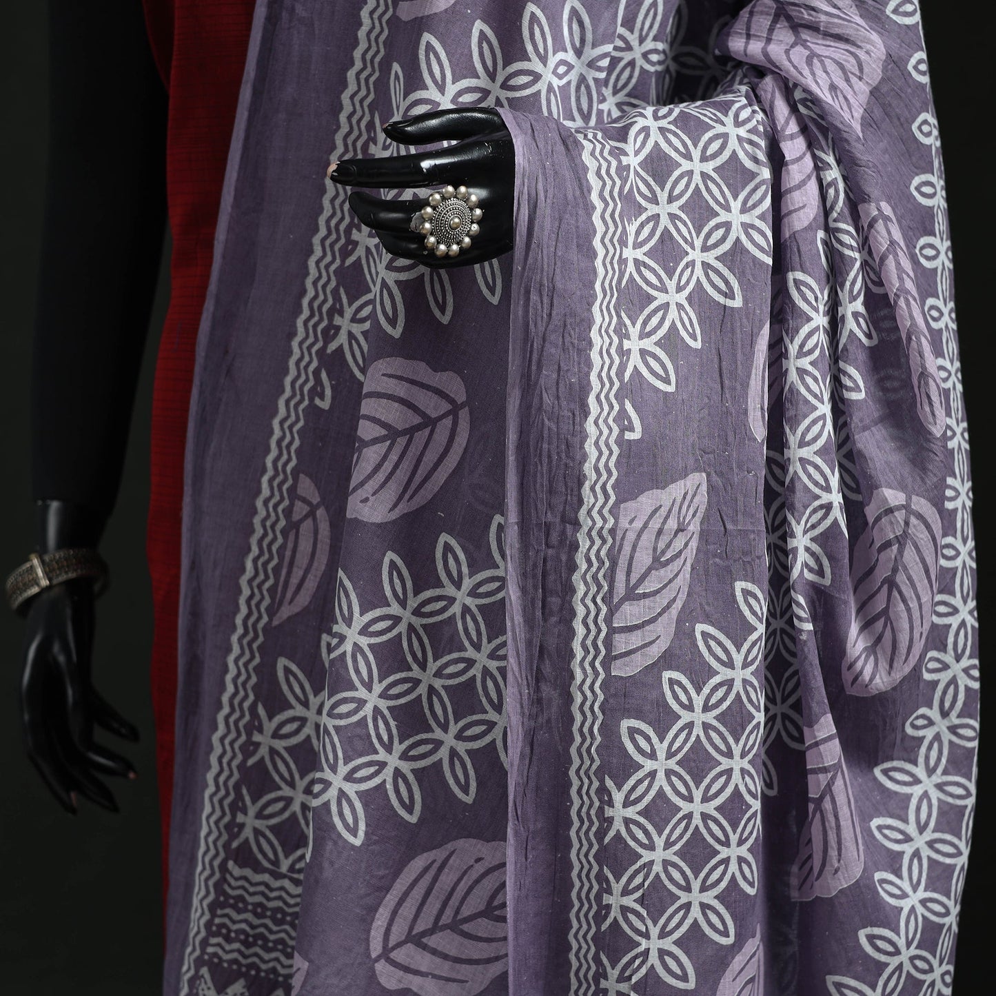 Cotton jaipur printed dupatta 74 - handcrafted