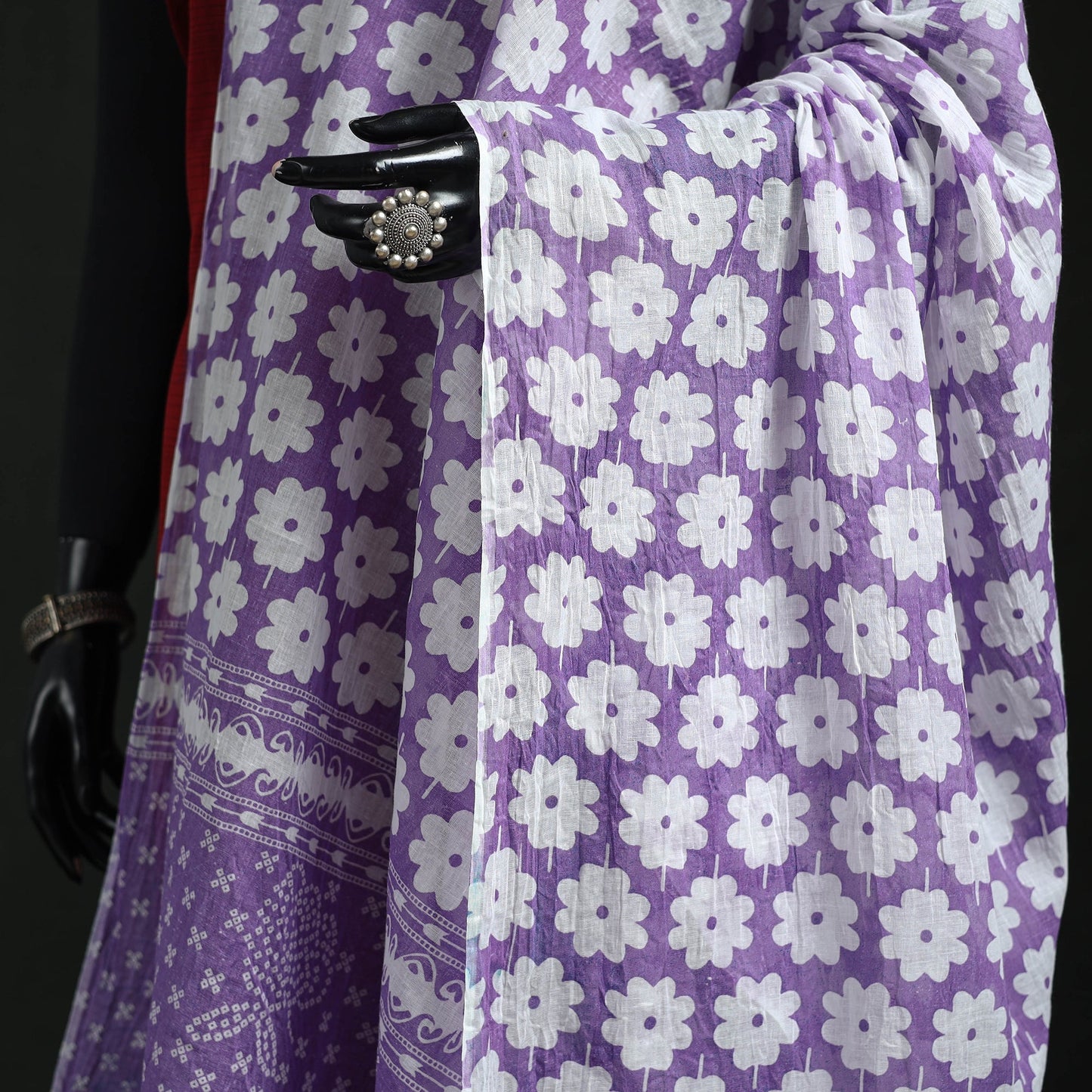 Cotton jaipur printed dupatta 90 - handcrafted