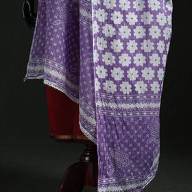 Cotton jaipur printed dupatta 90 - handcrafted