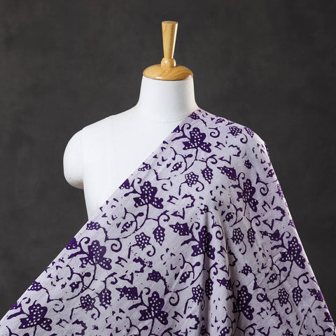  Purple Cotton Kutch Batik Print Fabric 