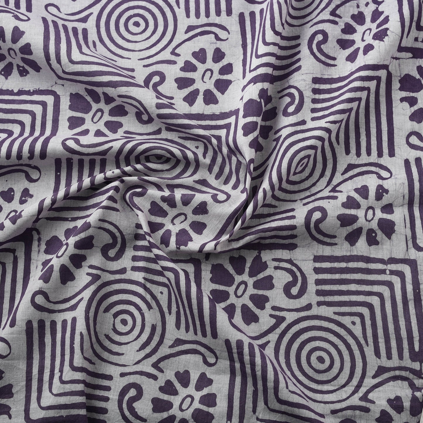 Cotton kutch hand block batik print fabric 12 - handcrafted