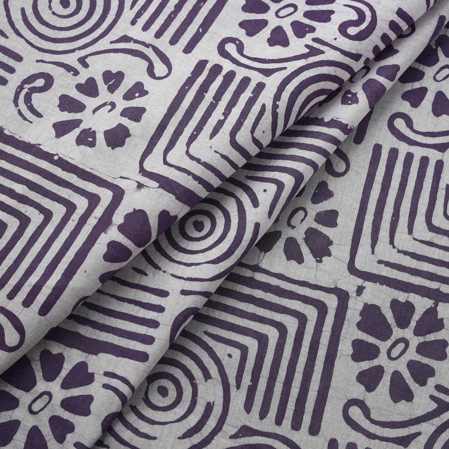 Cotton kutch hand block batik print fabric 12 - handcrafted