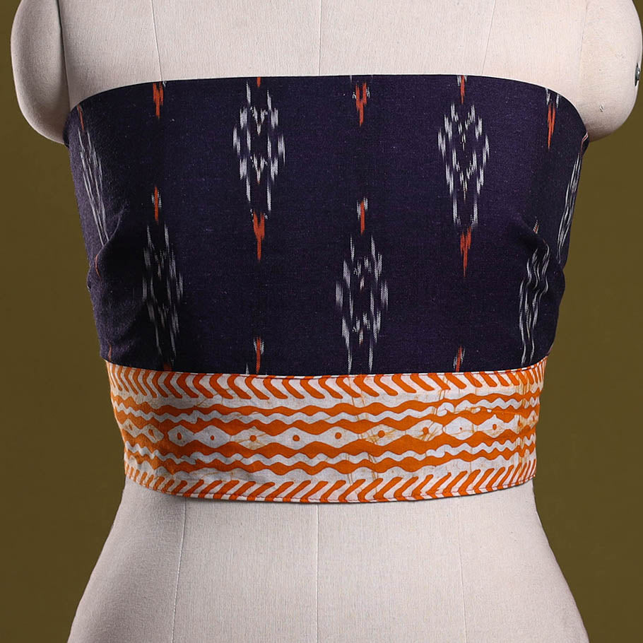 Cotton pochampally ikat blouse piece 30 - handcrafted
