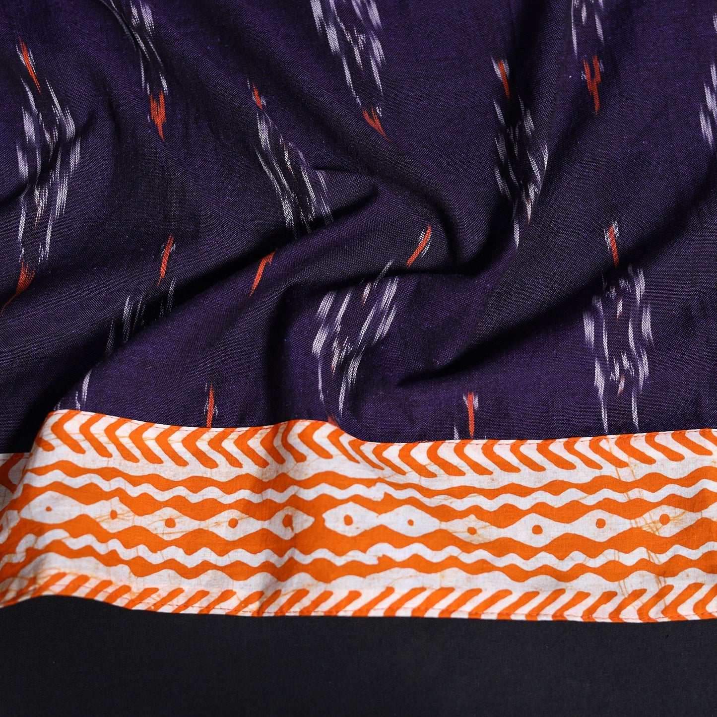 Cotton pochampally ikat blouse piece 30 - handcrafted
