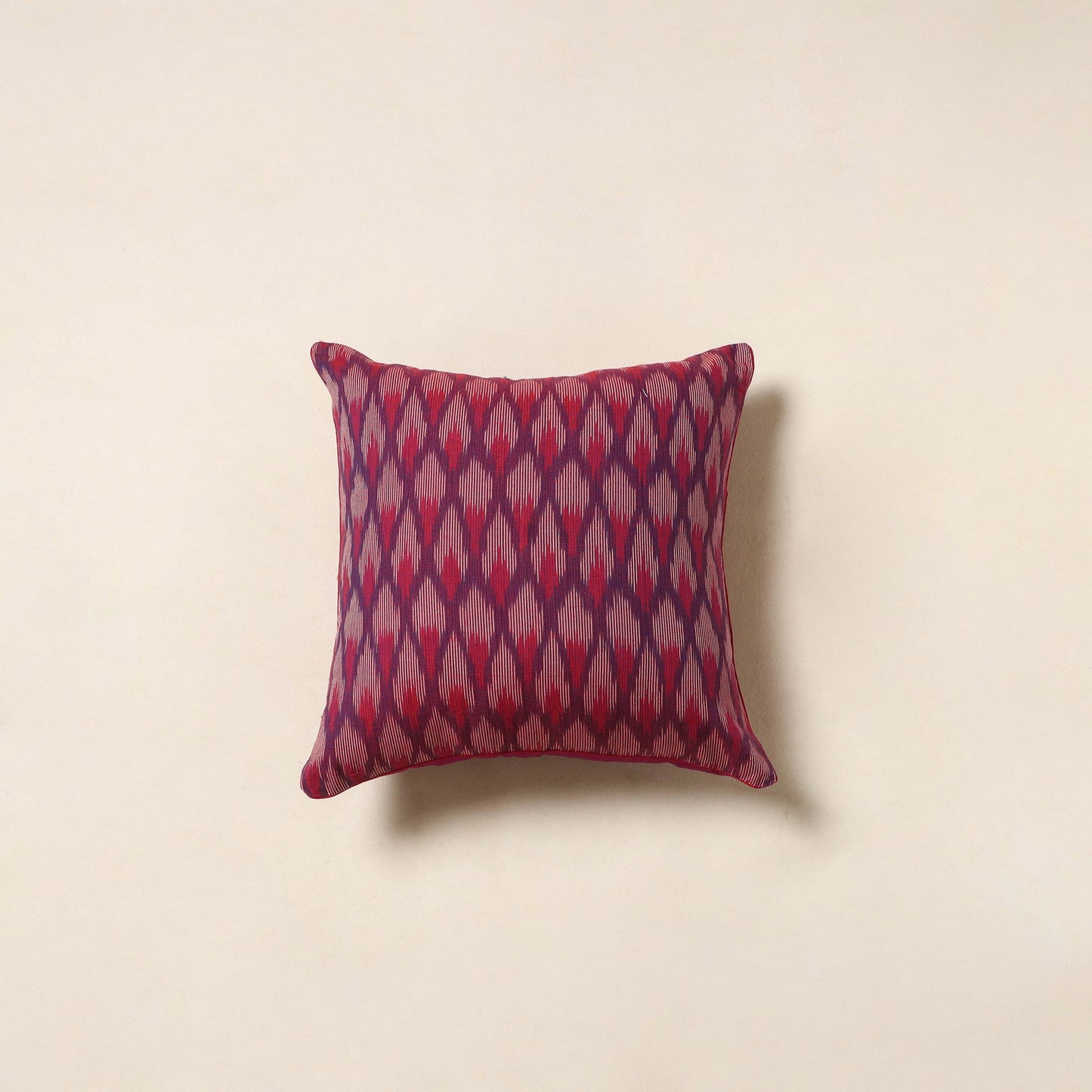 Purple - cotton pochampally ikat cushion cover 75