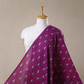 Purple - cotton pochampally ikat fabric 04 - handcrafted