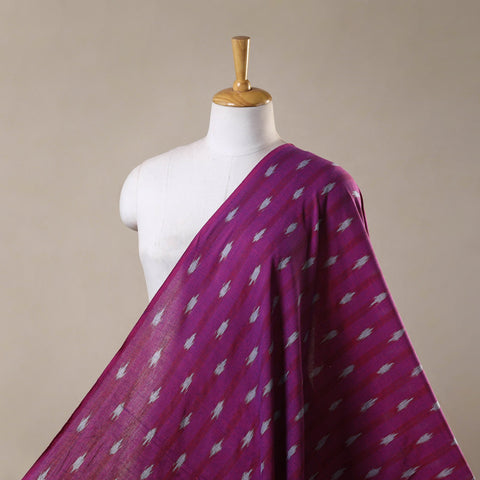 Purple - cotton pochampally ikat fabric 04 - handcrafted
