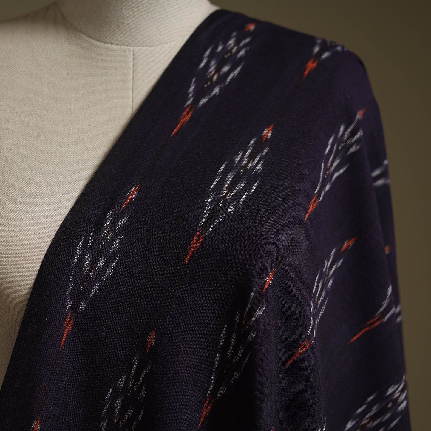 Cotton pochampally ikat fabric 10 - handcrafted