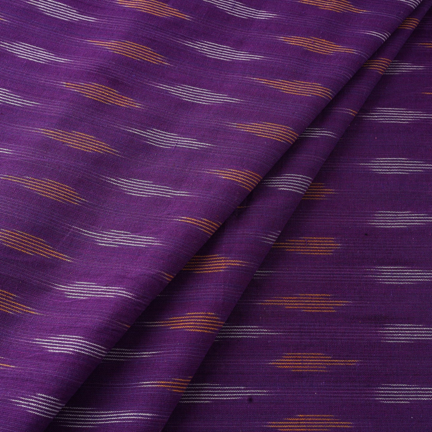 Purple Cotton Pochampally Ikat Fabric