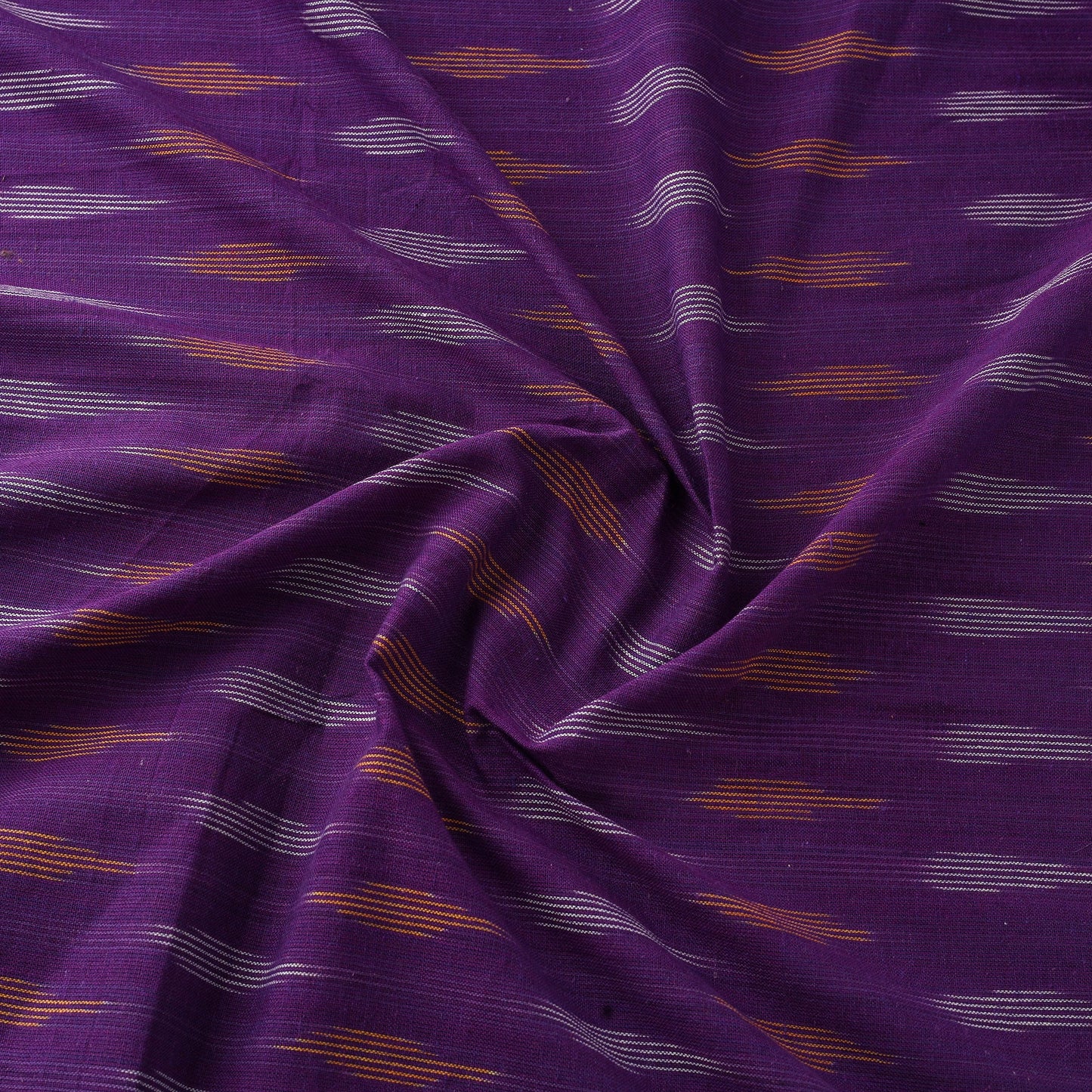 Purple Cotton Pochampally Ikat Fabric