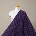 Purple Cotton Pochampally Ikat Fabric
