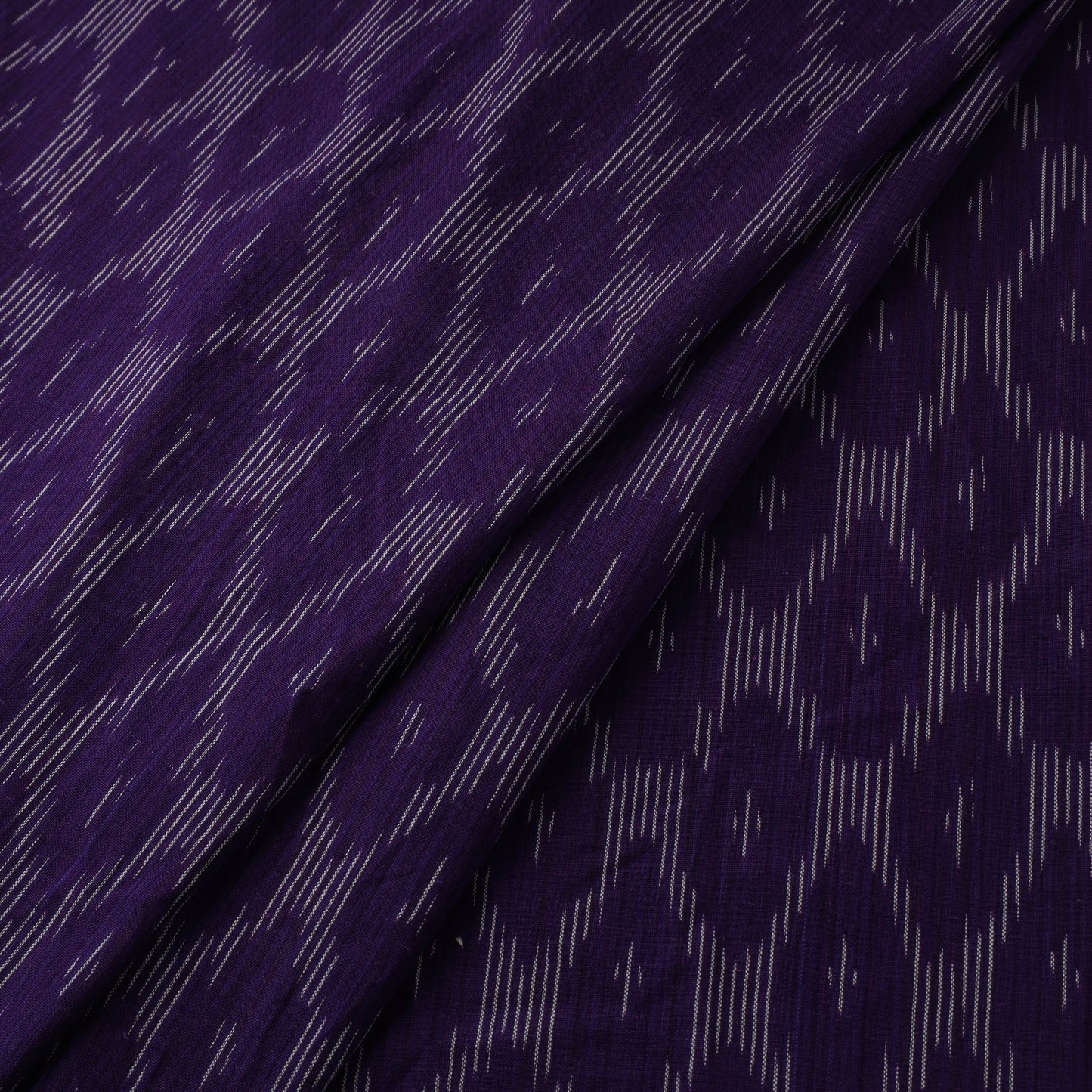 Purple Cotton Pochampally Ikat Fabric