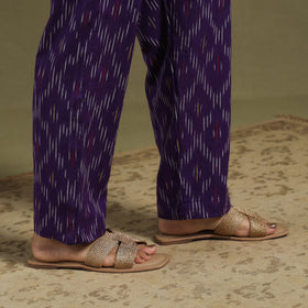 Purple Cotton Pochampally Ikat Night Suit Set