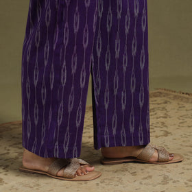 Purple Cotton Pochampally Ikat Night Suit Set