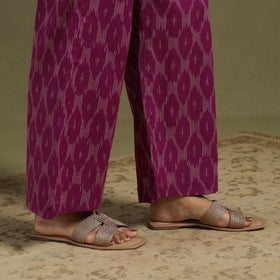 Purple Cotton Pochampally Ikat Night Suit Set