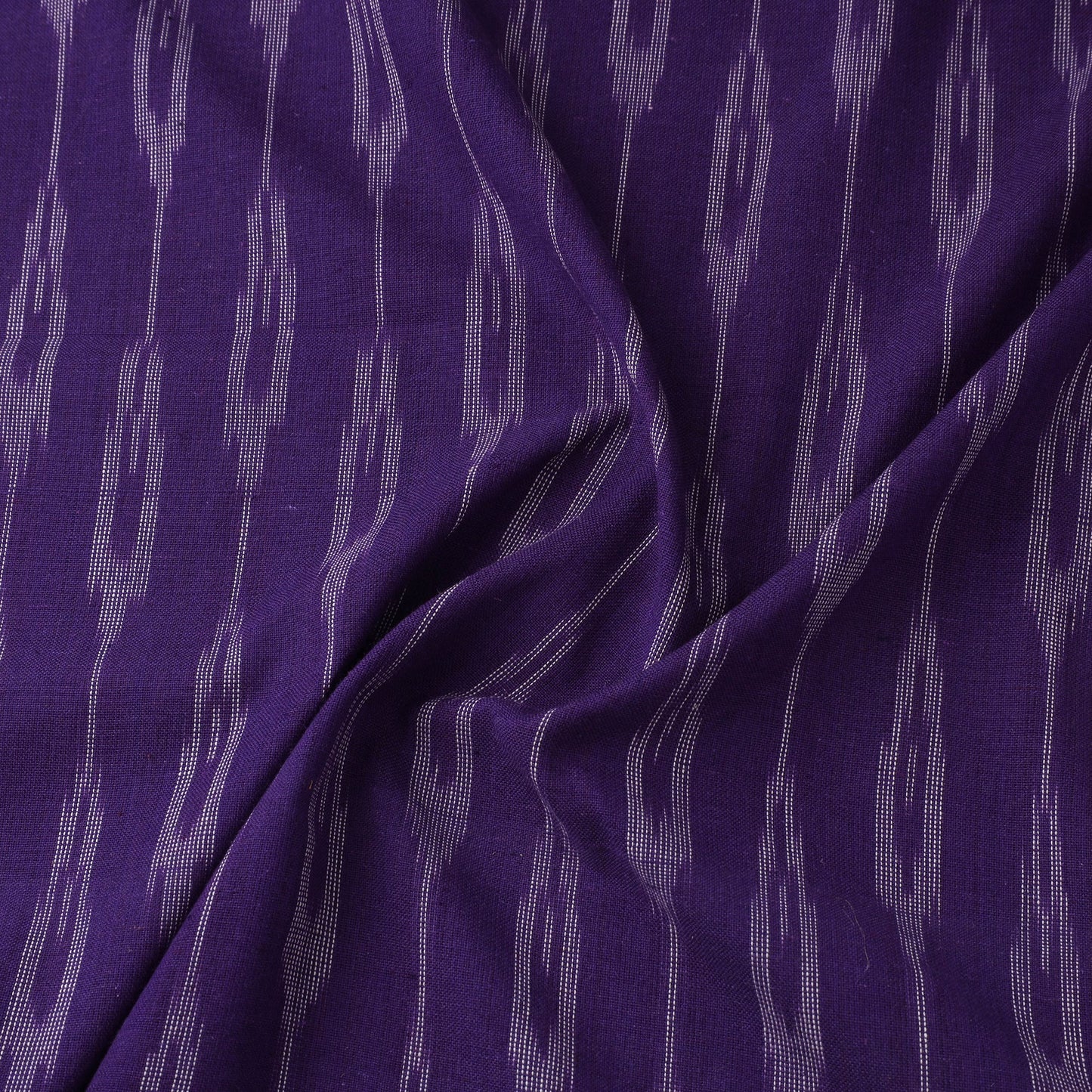 Purple Handloom Cotton Pochampally Weave Ikat Fabric