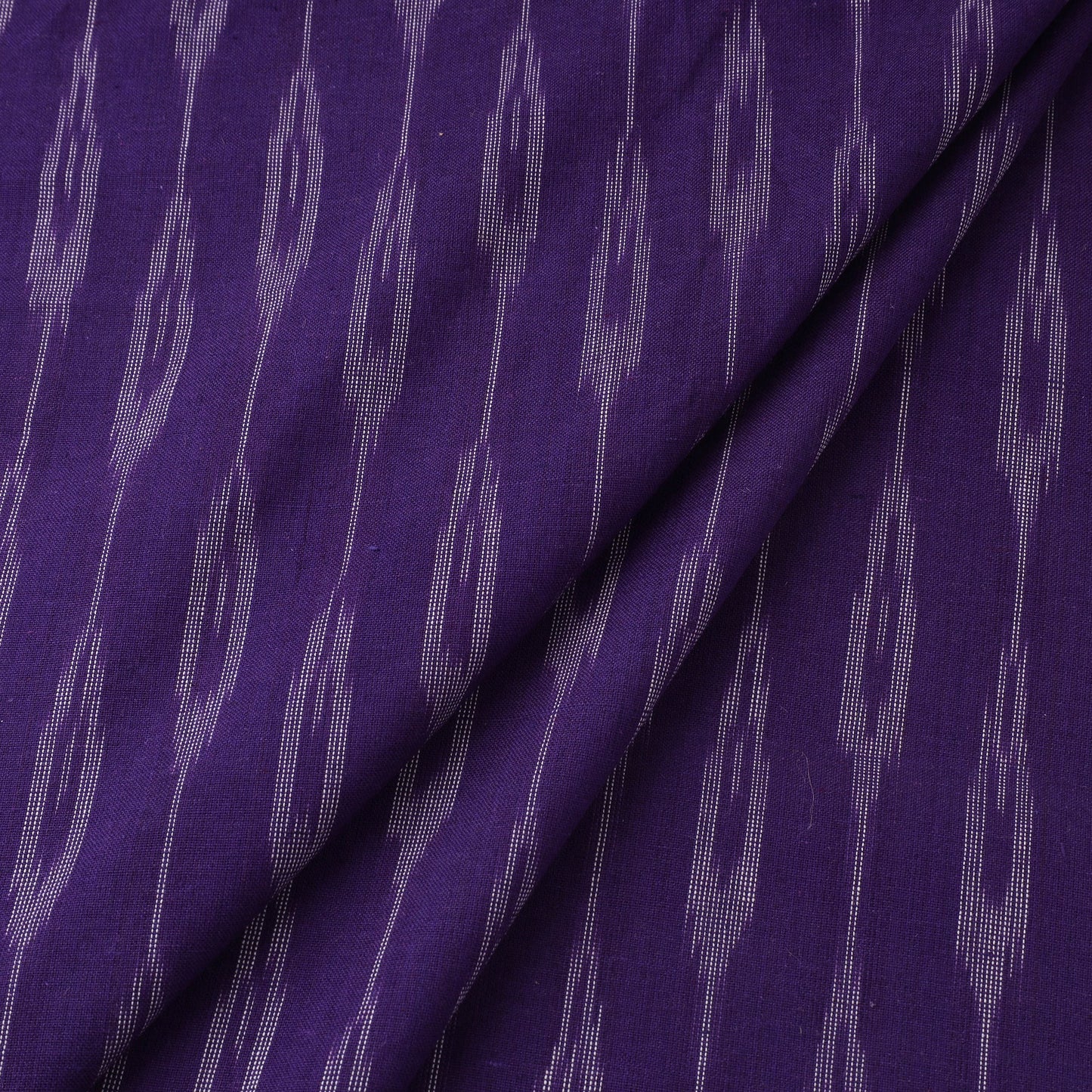 Purple Handloom Cotton Pochampally Weave Ikat Fabric