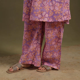 Purple Cotton Sanganeri Block Print Co-Ord Set