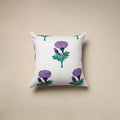 Cotton sanganeri cushion cover (16 x 16 in) 57 - handcrafted