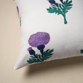 Cotton sanganeri cushion cover (16 x 16 in) 57 - handcrafted