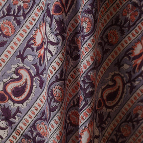 Purple - cotton sanganeri fabric 11 - handcrafted