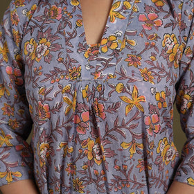 Purple Cotton Sanganeri Block Print Co-Ord Set