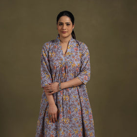 Purple Cotton Sanganeri Block Print Co-Ord Set