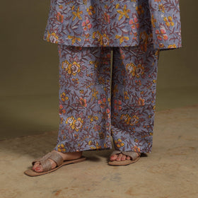 Purple Cotton Sanganeri Block Print Co-Ord Set