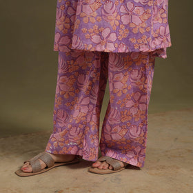 Purple Cotton Sanganeri Block Print Co-Ord Set
